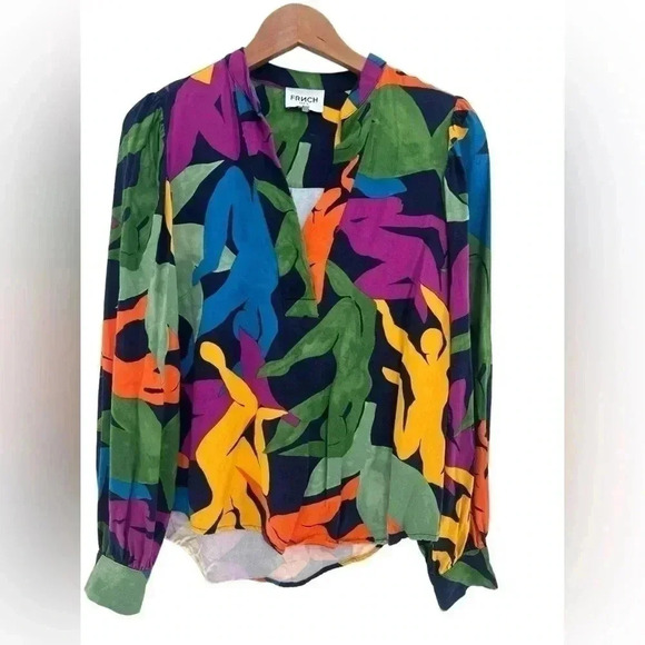 FRNCH Paris Felia Colorful Blouse Size Small - Picture 11 of 11